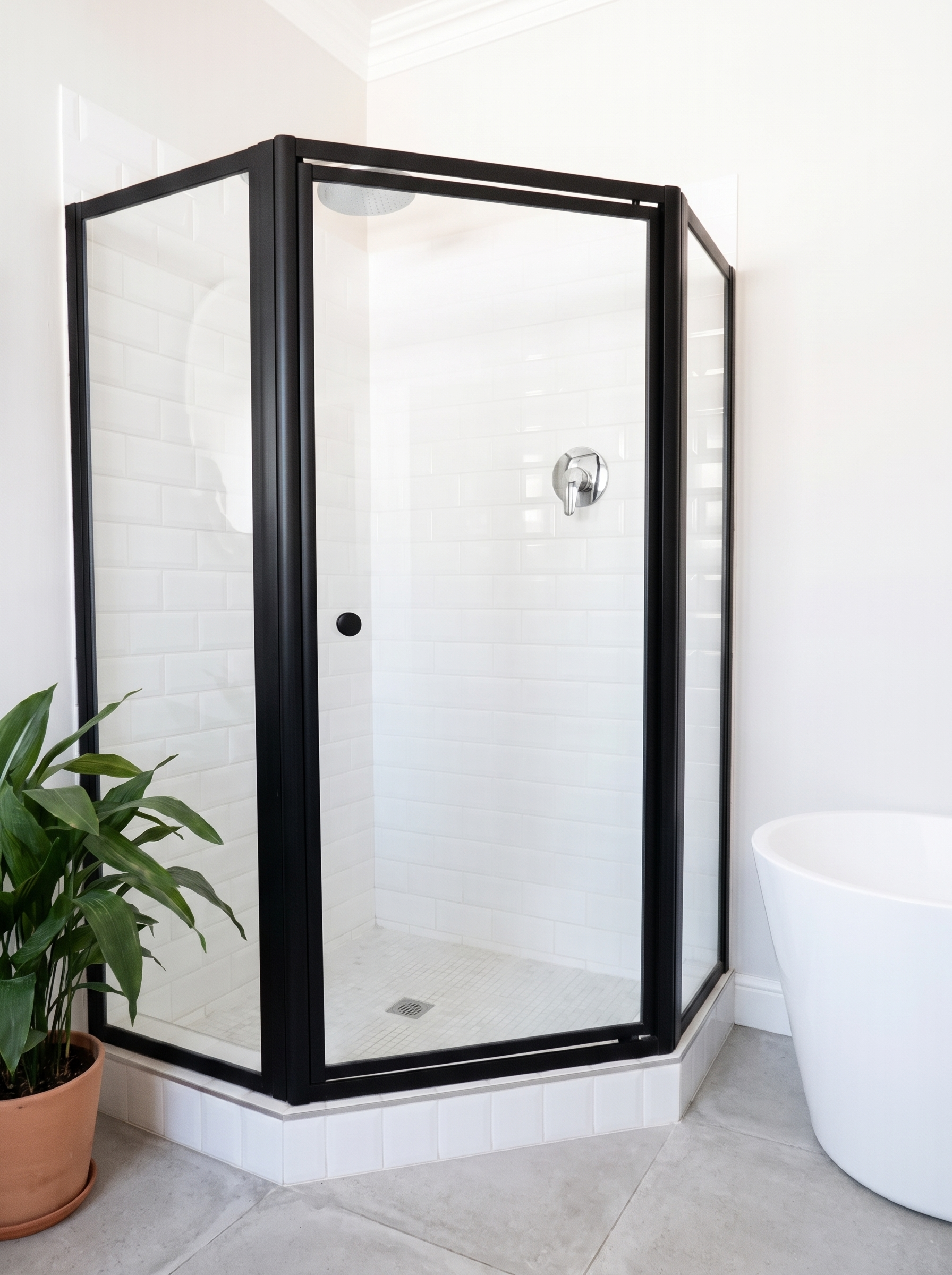 Framed shower door