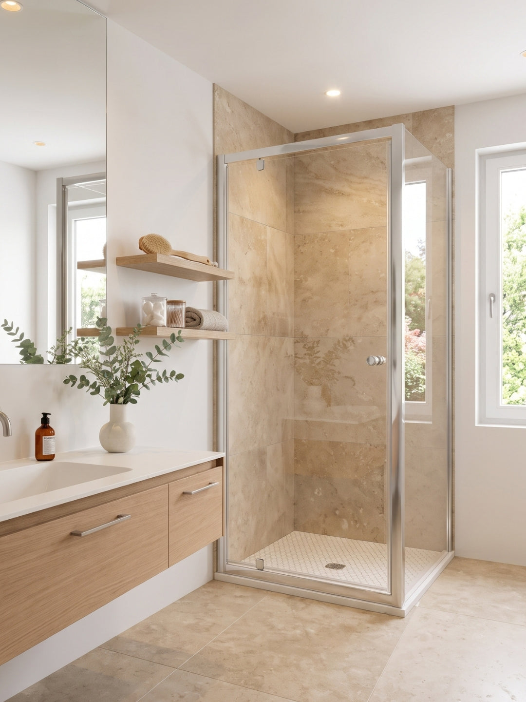 Semi-Frameless shower door